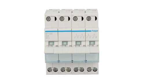 Przełącznik modułowy zasilania I-0-II (sieć-agregat) 40A 4P SFT440