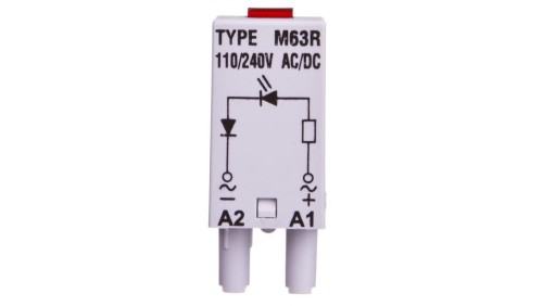 Moduł sygnaliacyjny LED dioda czerwona 110-230 V AC/DC MODUL L M63R SZARY 854855