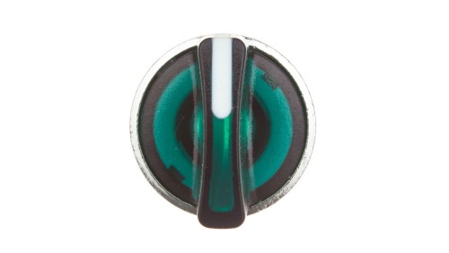 Głowica przełącznika sterowniczego 3-położeniowego 22mm zielona podświetlana IP69K ZB4BK1733