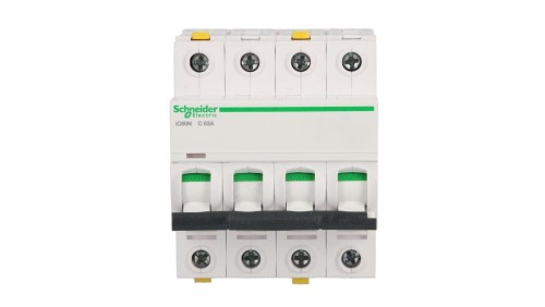 Wyłącznik nadprądowy 4P C 63A 6kA AC iC60N-C63-4 Acti9 A9F04463