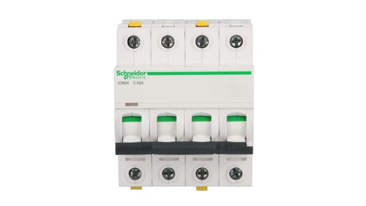 Wyłącznik nadprądowy 4P C 63A 6kA AC iC60N-C63-4 Acti9 A9F04463