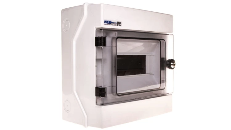 Rozdzielnica hermetyczna modułowa (500V AC ,1000V DC) 1x8 natynkowa IP65 RH-8/Z (z zamkiem) 36.9
