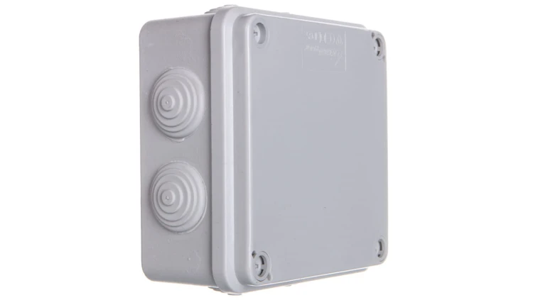Puszka hermetyczna natynkowa 108x108x56mm IP44 szara PH-1A.3 28.13