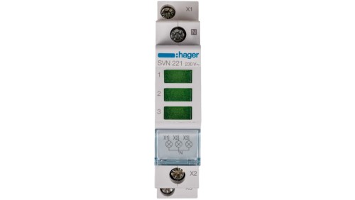 Lampka modułowa 3-fazowa zielona 230-400V AC SVN221