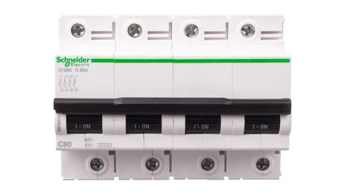 Wyłącznik nadprądowy 4P C 80A 6kA AC iC120 Acti9 A9N18372