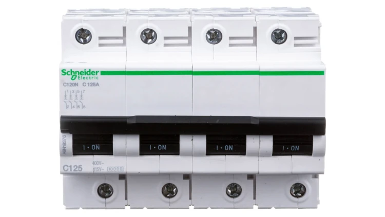 Wyłącznik nadprądowy 4P C 125A 10kA AC C120N Acti9 A9N18376
