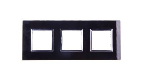 DANTE Ramka potrójna szkło BLACK GLASS 4509183