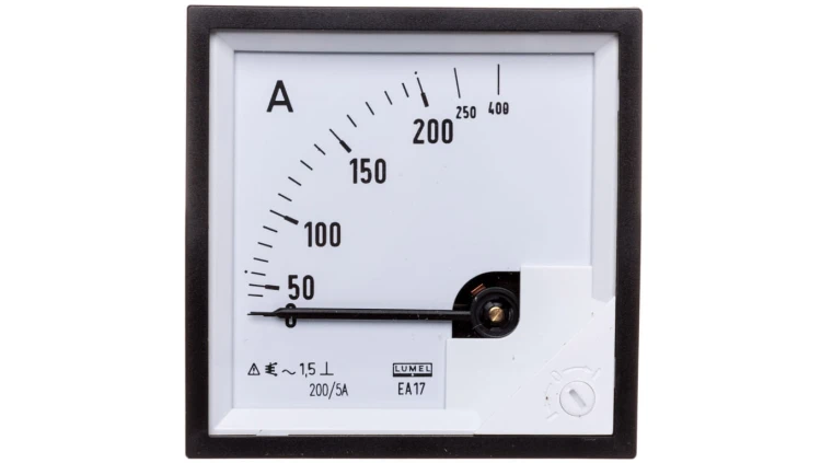 Amperomierz analogowy tablicowy 200/400A do przekładnika 200/5A 72x72mm IP50 C3 K=90 st. EA17N F41800000000