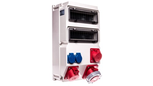 Rozdzielnica stacjonarna SUWAŁKI 63A/5P 32A/5P 2x16A 250V IP44 9027377W