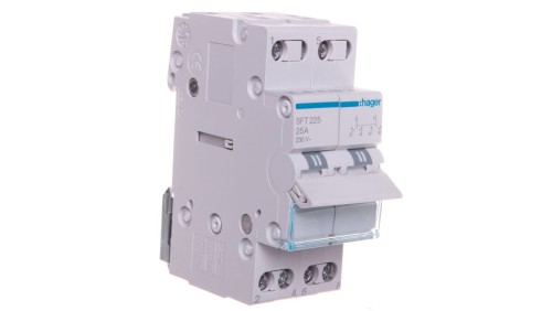 Przełącznik modułowy zasilania I-0-II (sieć-agregat) 25A 2P SFT225