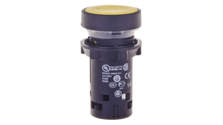 Przycisk sterowniczy 22mm żółty z samopowrotem 1Z XB7NA81