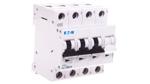 Wyłącznik nadprądowy 3P+N C 63A 15kA AC FAZ C63/3N 278981