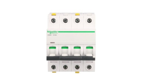 Wyłącznik nadprądowy 4P D 63A 6kA AC iC60N-D63-4 Acti9 A9F05463
