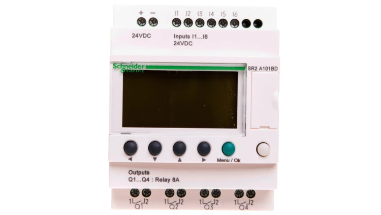 Przekaźnik programowalny 24V DC 6we 4wy Zelio Logic SR2A101BD