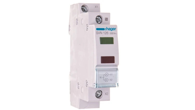 Lampka modułowa 3-fazowa zielona/czerwona 230V AC SVN126