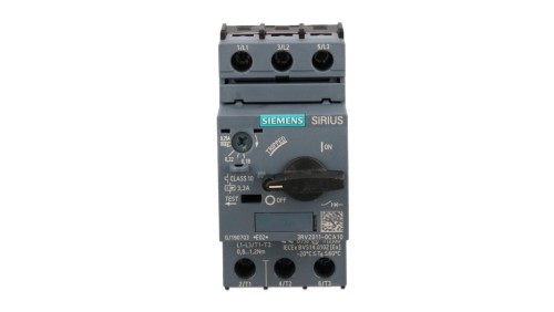 Wyłącznik silnikowy 3P 0,06kW 0,18-0,25A S00 3RV2011-0CA10