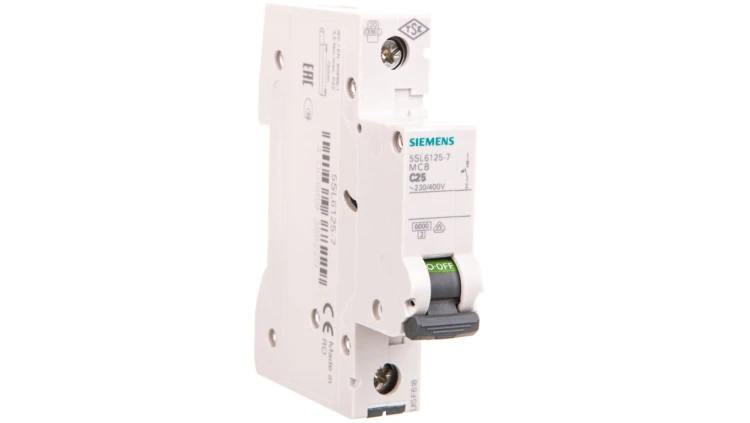 Wyłącznik nadprądowy 1P C 25A 6kA AC SENTRON 5SL6125-7