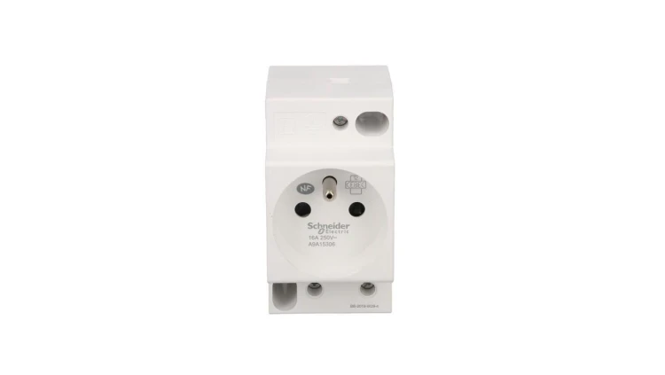 Gniazdo modułowe serwisowe 2P+Z 16A 250V na szynę iPC A9A15306