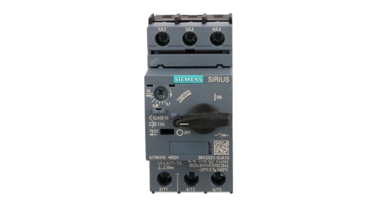Wyłącznik silnikowy 3P 0,25kW 0,7-1A S0 3RV2021-0JA10