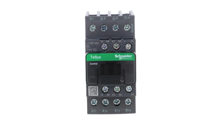 TeSys Deca Stycznik mocy 40A 4P 24V DC 1Z 1R LC1DT40BL