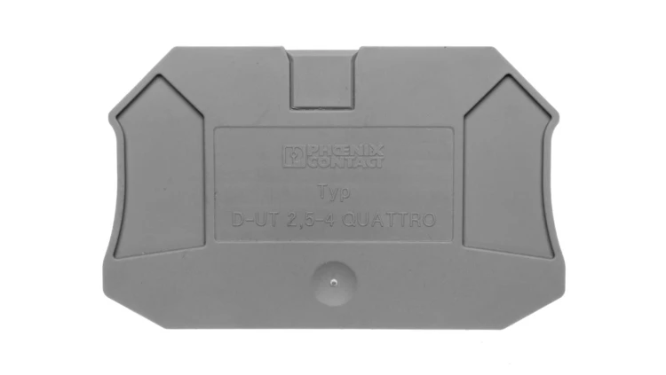 Ściana końcowa 2,2x65,4x47,5mm szara D-UT 2,5/4-QUATTRO 3047170