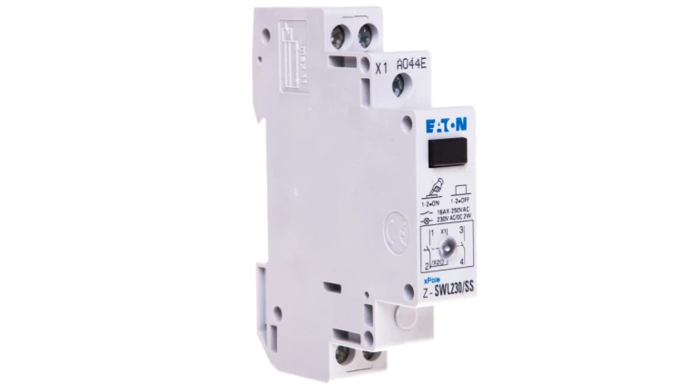 Przełącznik modułowy 2-pozycyjny 2Z 16A z lampką sygnalizacyjną 230V AC/DC Z-SWL230/SS 276306