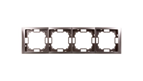 Simon Basic Neos Ramka poczwórna stal inox BMRC4/21