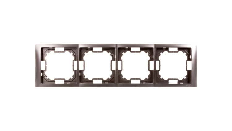 Simon Basic Neos Ramka poczwórna stal inox BMRC4/21