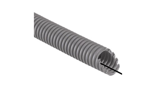 Rura karbowana 750N do zalewania betonem samogasnąca szara z pilotem i smarowaniem fi 32mm -5 C +90 C /50m/