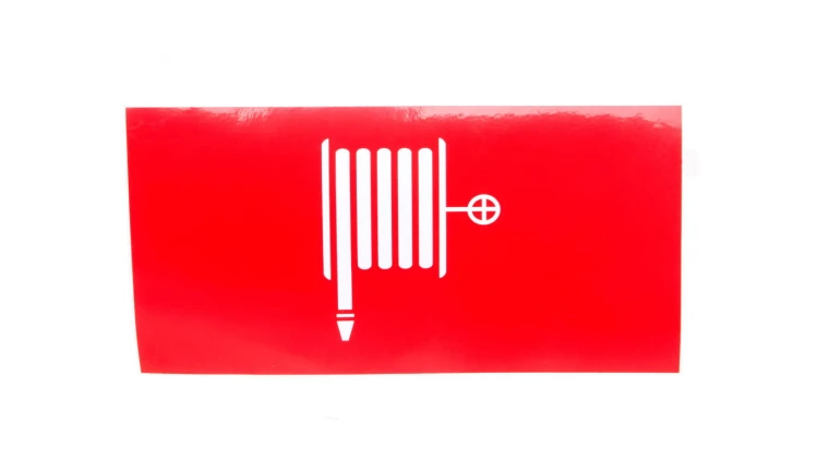 Piktogram PS61 125x250 hydrant logo awex (ISO7010)