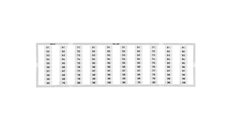 Oznaczniki WMB 2x 51-100 793-607 /5szt./