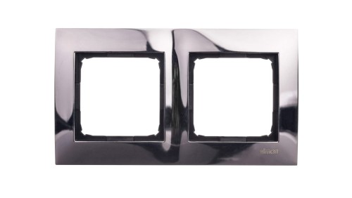Simon 54 Premium Ramka podwójna metalowa ciemna stal DR2/67