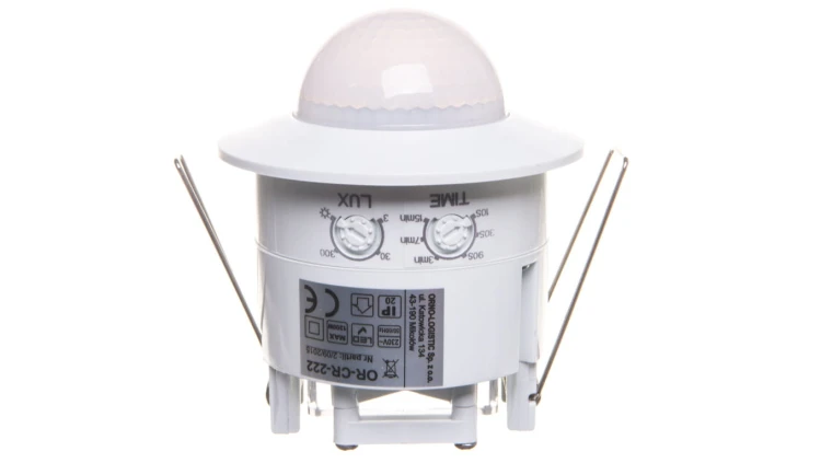 Czujnik ruchu 1200W 360 stopni do sufitów podwieszanych 3 sensory PIR biały 5 lat gwarancji OR-CR-222