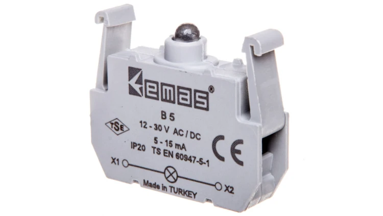 Element podświetlający do przycisków serii B, 12-30V AC/DC, bezbarwny T0-B5