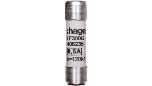 Wkładka topikowa cylindryczna BiWtz 10x38mm gG 0,5A 500V AC LF300G /10szt./