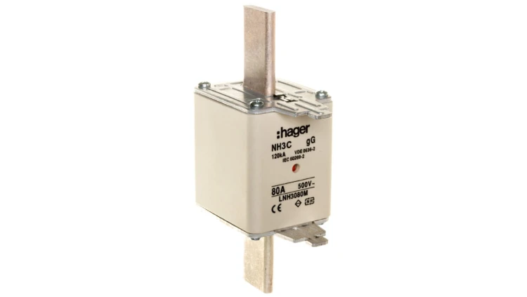 Wkładka bezpiecznika NH3C 80A 500V gG LNH3080M