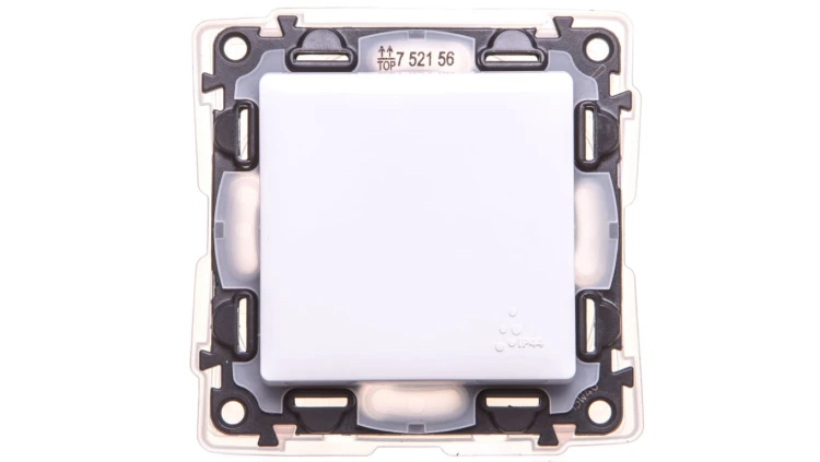 VALENA LIFE Łącznik schodowy biały IP44 10A 752156