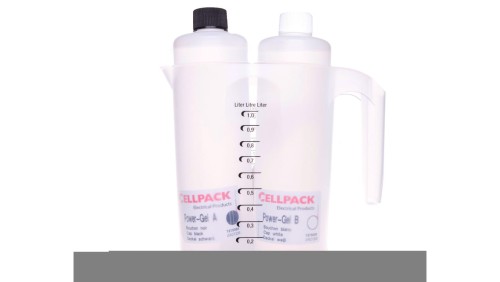 Dwuskładnikowy żel w butelkach, z pojemnikiem i mieszadłem, POWER GEL 1000ml, 335121