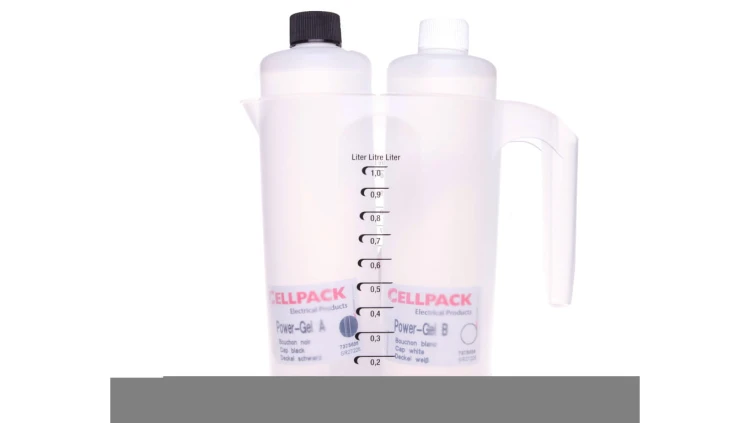 Dwuskładnikowy żel w butelkach, z pojemnikiem i mieszadłem, POWER GEL 1000ml, 335121