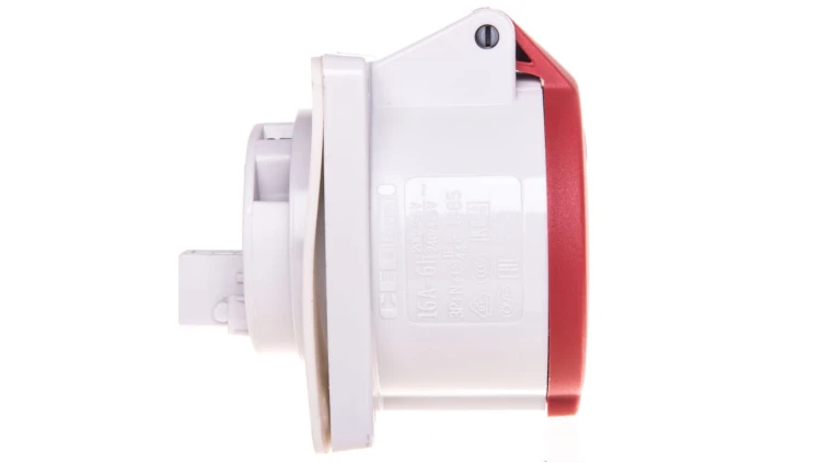 Gniazdo tablicowe proste 5P 16A 400V czerwone IP44 1385