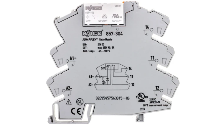 Przekaźnik separacyjny JUMPFLEX 24V DC 10mA 1P 857-304