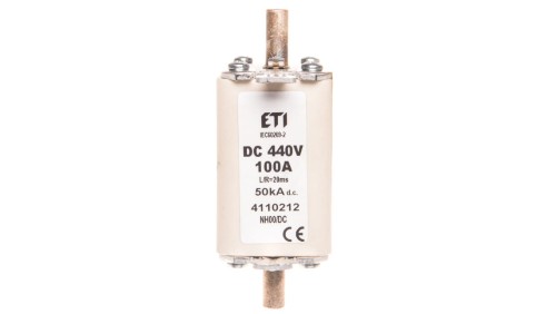 Wkładka bezpiecznikowa NH00 100A 440V DC 004110212