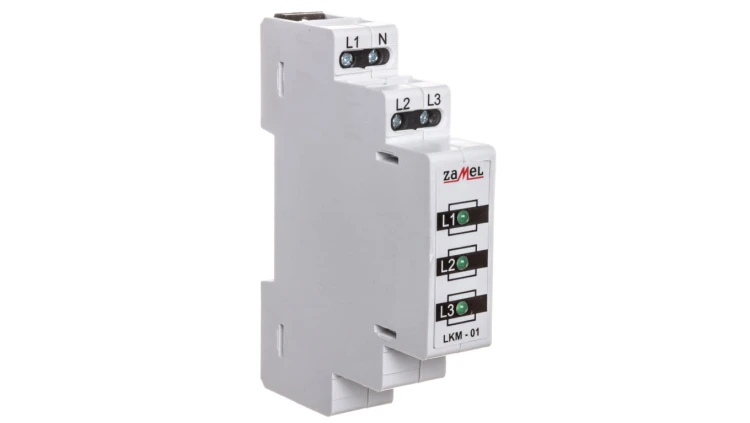 Lampka modułowa 3-fazowa zielone 230V/400V 3xLED LKM-01-20 EXT10000037