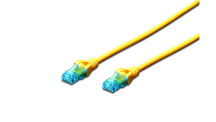 Kabel krosowy (Patch Cord) U/UTP kat.5e żółty 0,5m DK-1512-005/Y