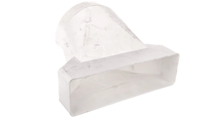 Łącznik przekrojów zmiennych w płaszczyźnie bocznej PS 204x60 fi 125mm biały 570