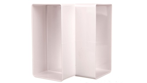 Kolano pionowe płaskie 90st. 55x110mm białe KP55-25