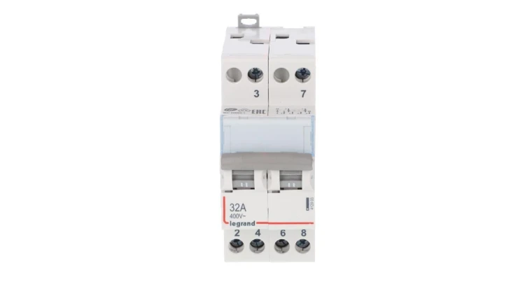 Przełącznik modułowy zasilania I-0-II (sieć-agregat) 32A 2P 32A 412903