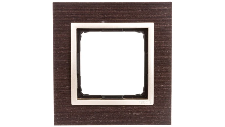 Simon 54 Nature Ramka pojedyncza drewno ZŁOTE WENGE DRN1/85
