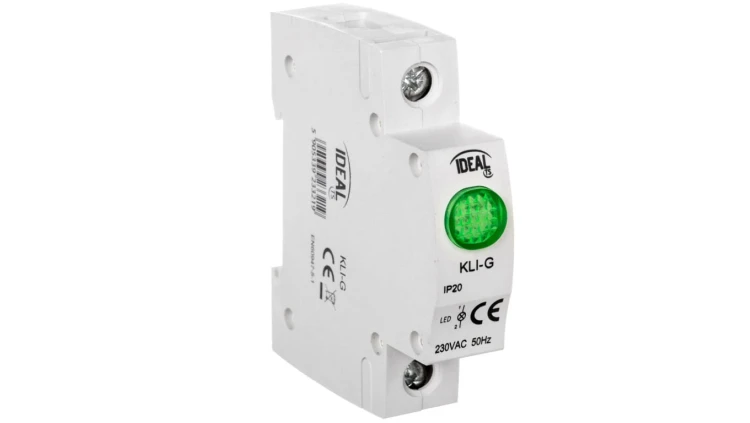 Lampka modułowa 1-fazowa zielona LED KLI-G 230V AC 23321