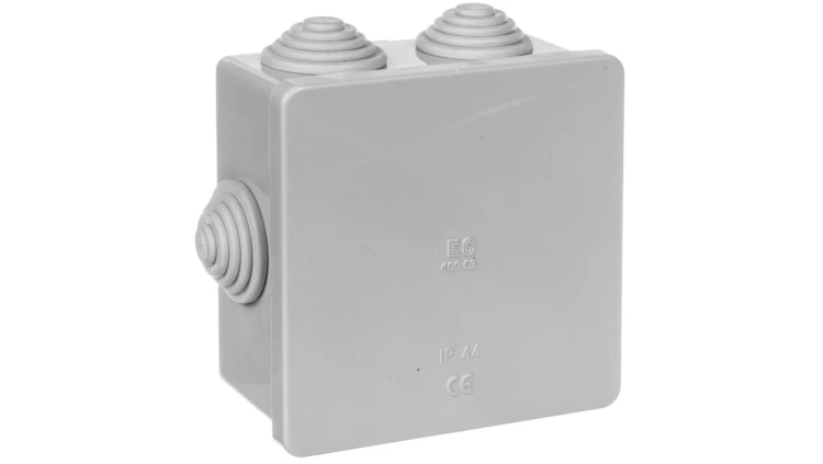 Puszka natynkowa z pokrywą i śrubami seria 400 IP44 80x80x40 EC400C3